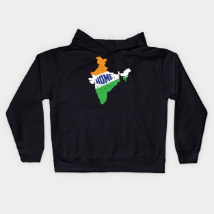 India is home Born in India. India Map Desi Patriotic Indian Kids Hoodie